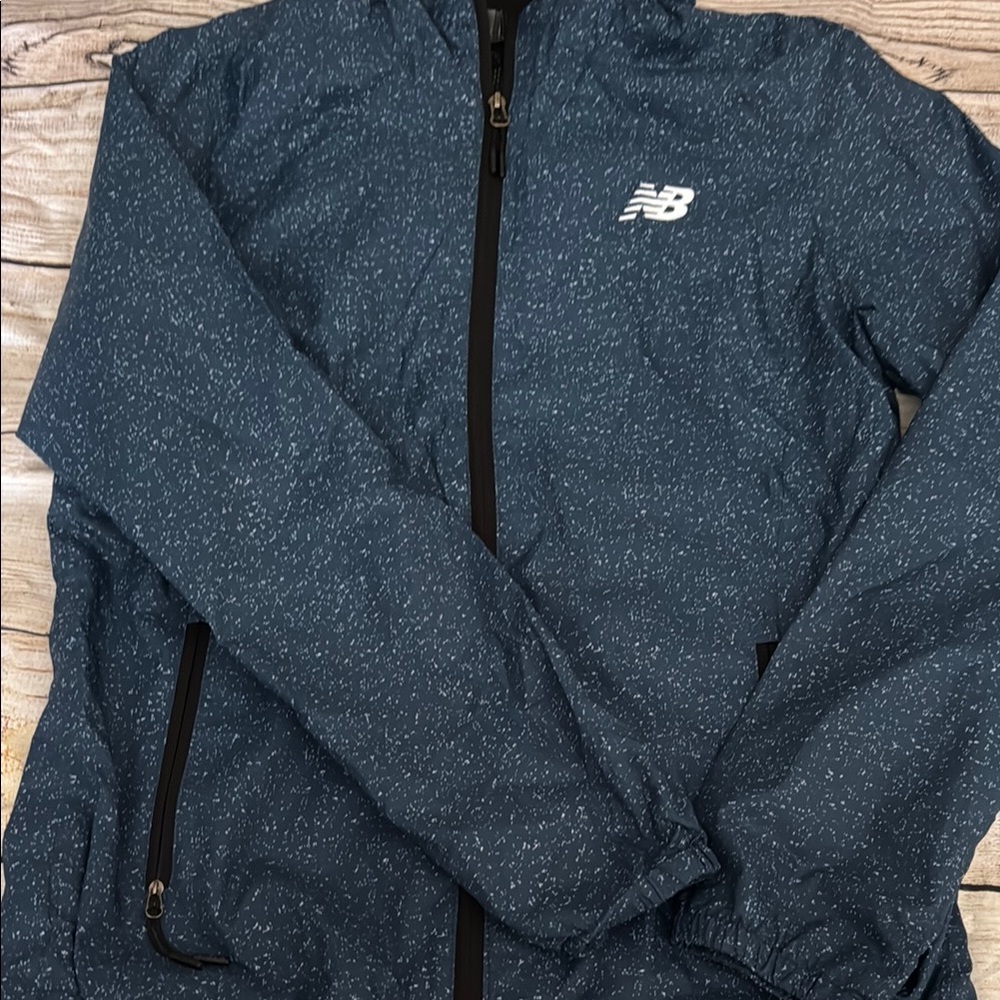 New Balance Blue Windbreaker Lightweight Athletic Jacket